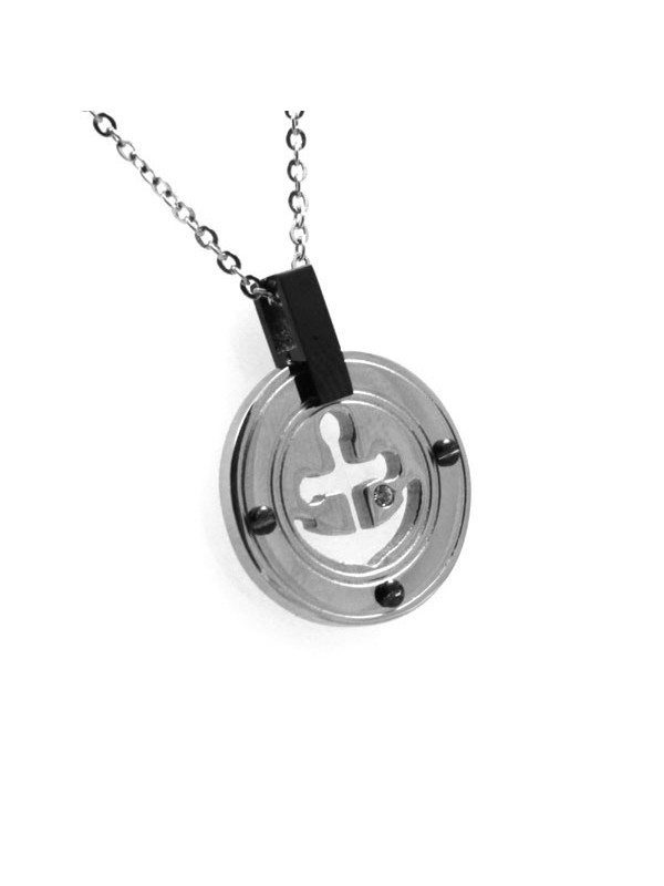 Collana con ancora in acciaio