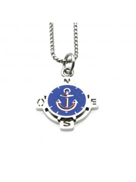 Collana con ancora uomo in acciaio cll0765