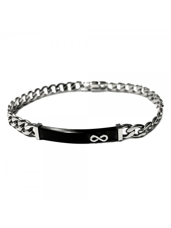 Bracciale infinito uomo acciaio bcc0473