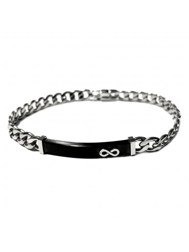 Bracciale infinito uomo acciaio bcc0473