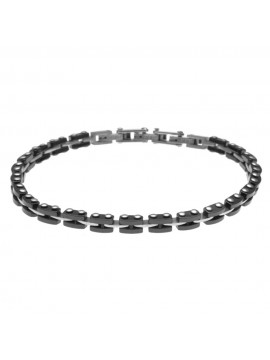 Bracciale uomo acciaio e ceramica bcc1068
