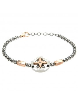 bracciale uomo rosa dei venti acciaio bcc1433