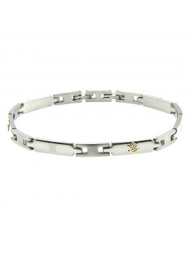 bracciale uomo acciaio timone in oro bcc2695
