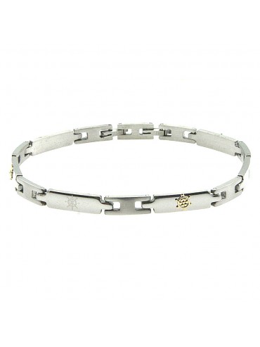 bracciale uomo acciaio timone in oro bcc2695