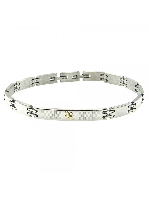 bracciale cavallino ferrari uomo acciaio bcc2696