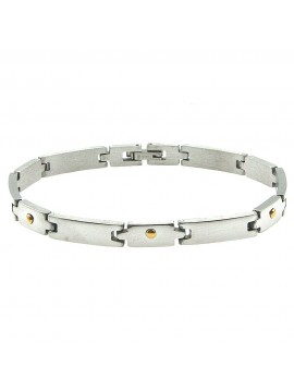 bracciale uomo acciaio elementi in oro bcc2699