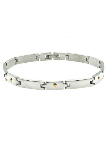 bracciale uomo acciaio elementi in oro bcc2699