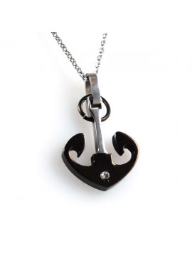 Collana con ancora in acciaio