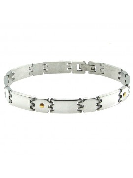 bracciale uomo acciaio elementi in oro bcc2700