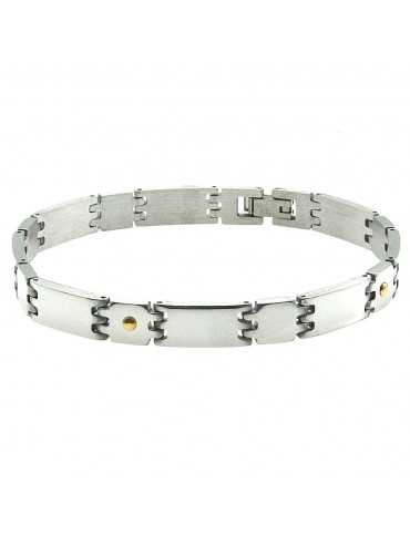 bracciale uomo acciaio elementi in oro bcc2700