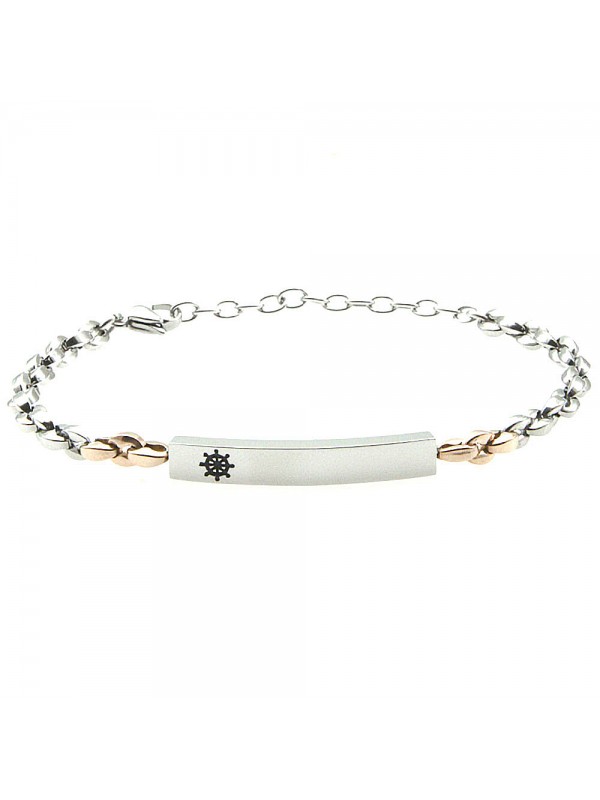 bracciale uomo timone piastra acciaio bcc2711