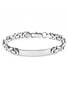 bracciale uomo acciaio piastra per incisione bcc2712