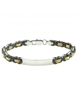 bracciale uomo acciaio piastra per incisione bcc2713