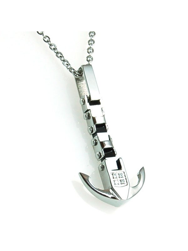 Collana con ancora in acciaio
