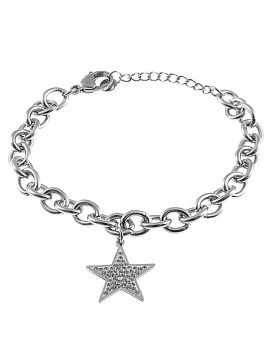 bracciale stella stellina donna acciaio strass bcc2726