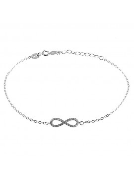 bracciale infinito donna argento 925 e strass bcc2728
