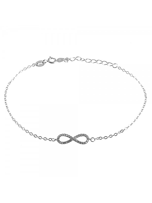 bracciale infinito donna argento 925 e strass bcc2728