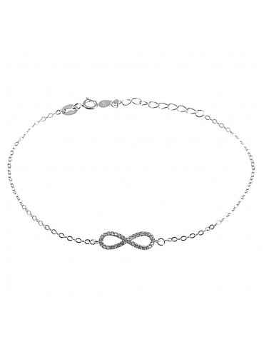 bracciale infinito donna argento 925 e strass bcc2728