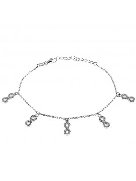 bracciale infinito donna argento 925 e strass bcc2729