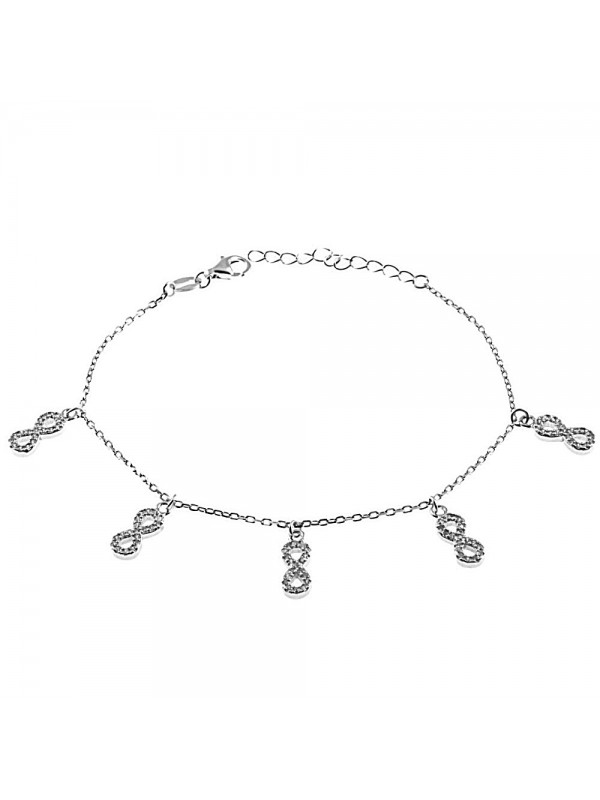 bracciale infinito donna argento 925 e strass bcc2729