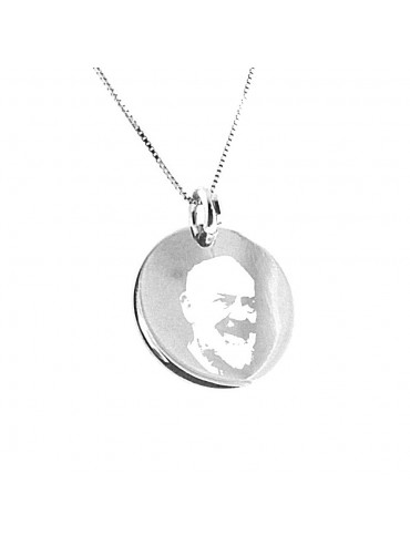 collana san padre pio argento 925 cll1864