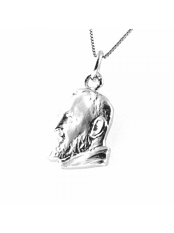 collana san padre pio argento 925 cll1865