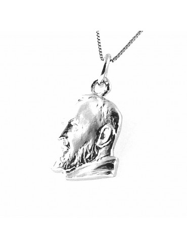 collana san padre pio argento 925 cll1865