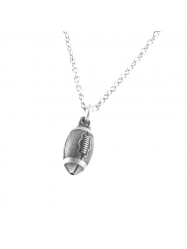 collana palla football argento 925 invecchiato cll1873