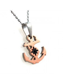Collana con ancora in acciaio