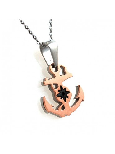 Collana con ancora in acciaio