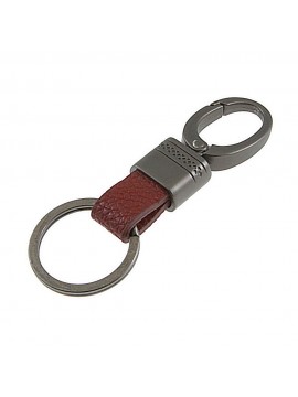 portachiavi uomo pelle rossa acciaio prt0282