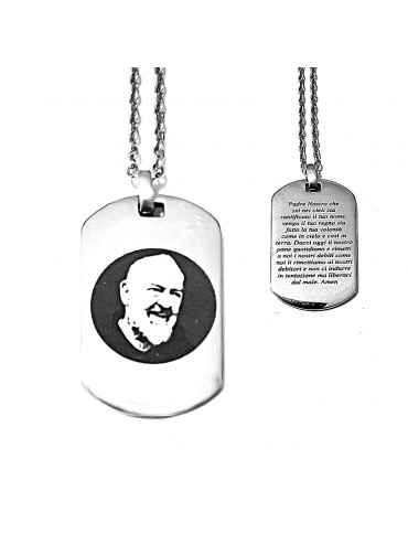 collana san padre pio ciondolo medaglia cll1056