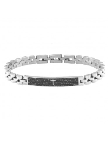 bracciale padre nostro latino acciaio bcc2749