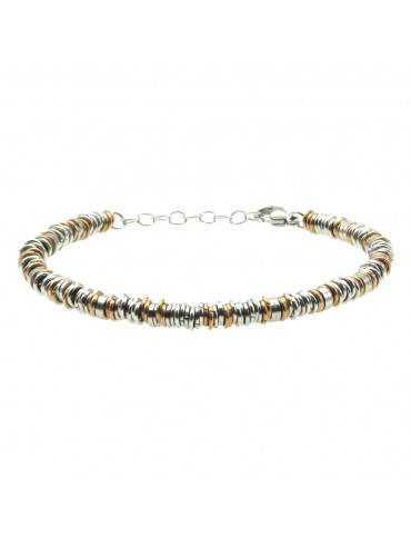 bracciale uomo acciaio acciaio e ramato bcc2751