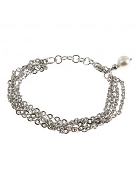 bracciale donna multifilo con perla bcc2753