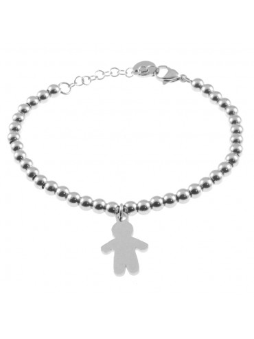 bracciale bebè bimbo donna acciaio bcc2778