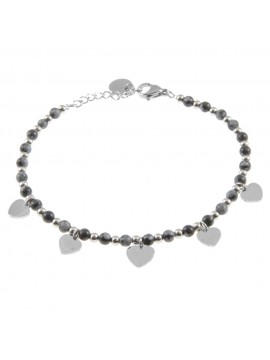 bracciale cuoricini donna acciaio pietre bcc2781