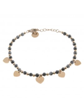 bracciale cuoricini donna acciaio pietre bcc2788
