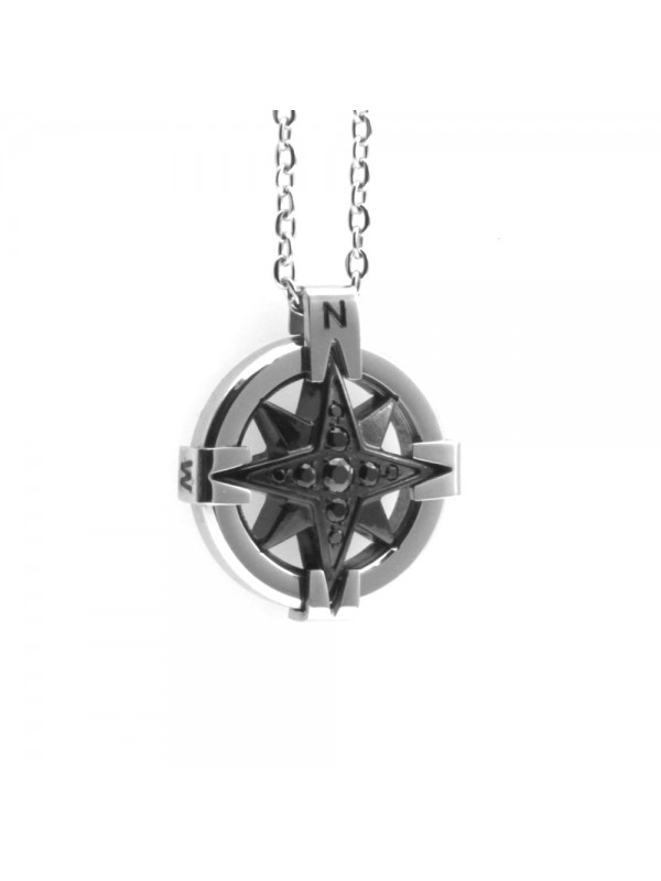 collana rosa dei venti uomo acciaio cll1895