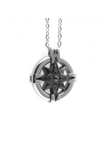 collana rosa dei venti uomo acciaio cll1895