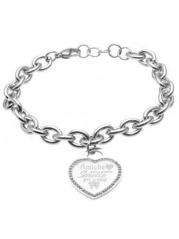 Bracciale amicizia con frase in acciaio bcc2821