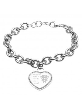Bracciale amicizia con frase in acciaio bcc2823