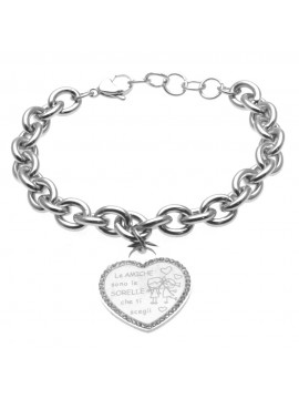 Bracciale amicizia con frase in acciaio bcc2824
