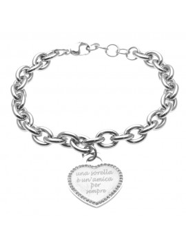 Bracciale amicizia con frase in acciaio bcc2825