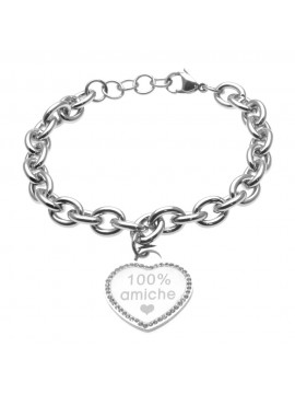 Bracciale amicizia con frase in acciaio bcc2826