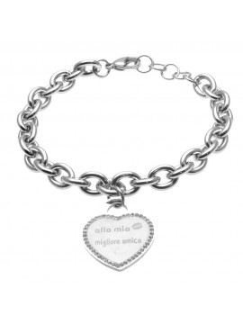 Bracciale amicizia con frase in acciaio bcc2828