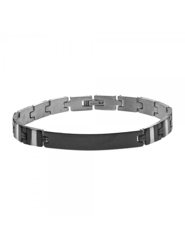 Bracciale uomo acciaio piastra per incisione bcc2832