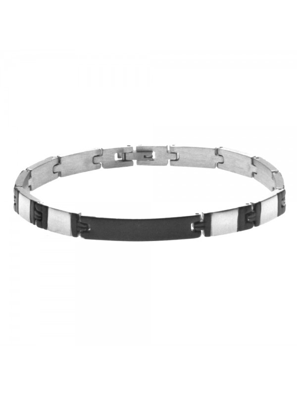 Bracciale uomo acciaio piastra per incisione bcc2834