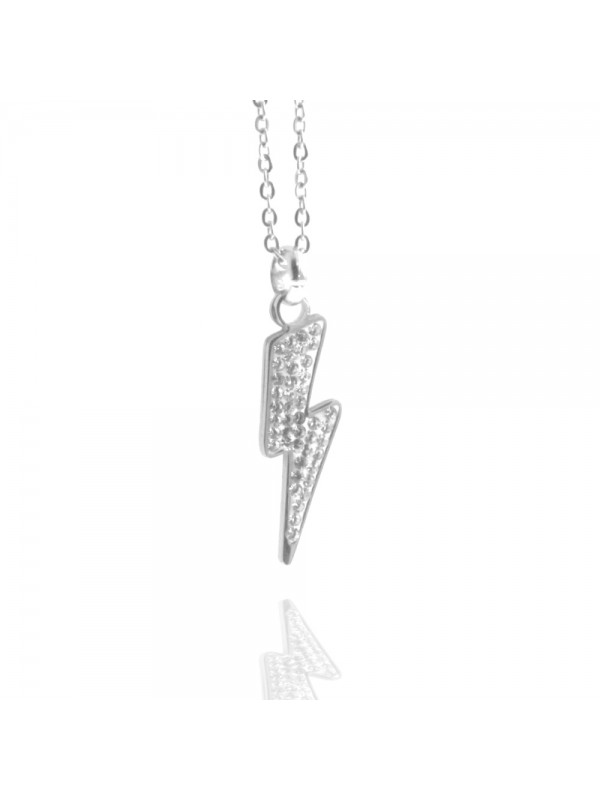 collana saetta lda acciaio e strass cll1914