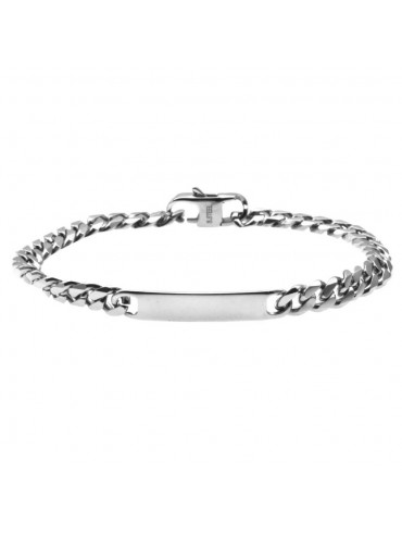 Bracciale grumetta uomo con piastra per incisione bcc1031
